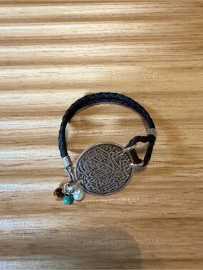 Bohemian Leather Wrap Charm Bracelet